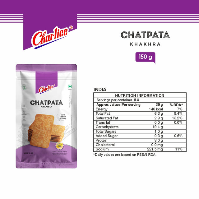 Chatpata Khakhra (Mobile) 150 g - nutrition information