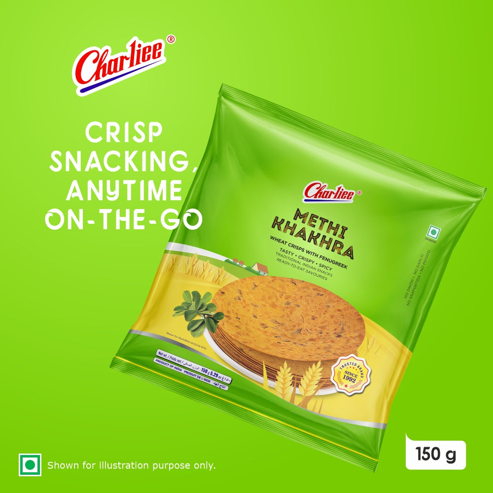 Charliee Methi Khakhra Round 150 g - product shot