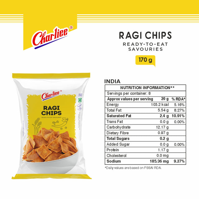 Ragi Chips 170 g - nutrition information