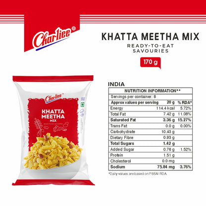 Charliee Khatta Meetha Mix 170 g - nutrition information