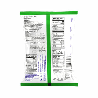 Charliee Nimboo Pudina Chana 150 g - back of pack