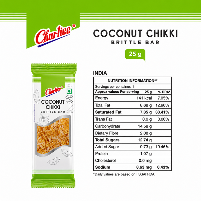 Coconut Peanut Chikki (25 g * 20 Units) - 04