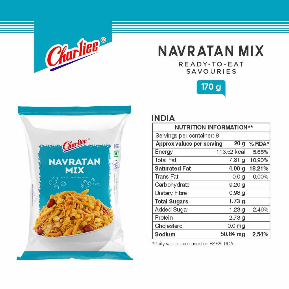 Charliee Navratan Mix 170 g - ingredients