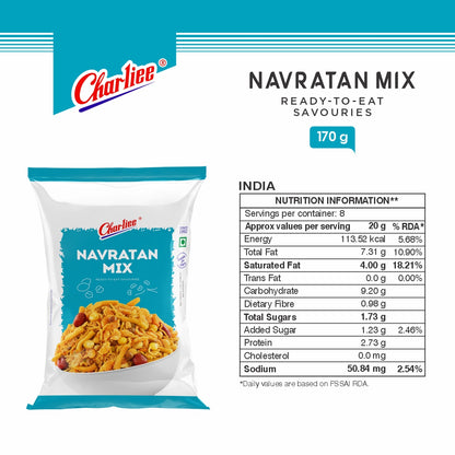 Charliee Navratan Mix 170 g - ingredients
