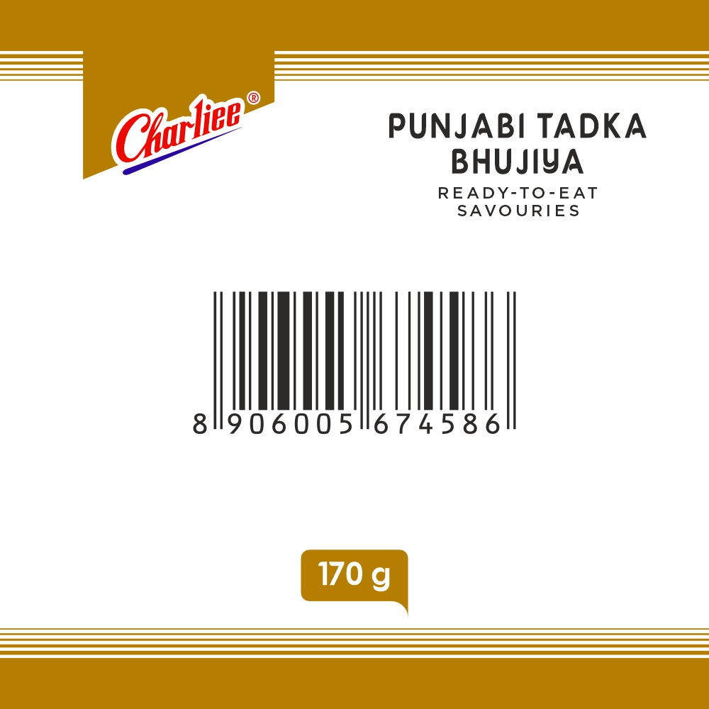 Charliee Punjabi Tadka Bhujiya 170 g - barcode