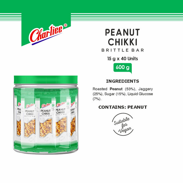 Peanut Chikki Jar (15 g * 40 Units) - ingredients