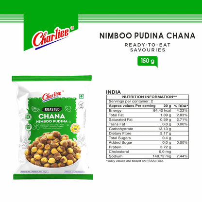 Charliee Nimboo Pudina Chana 150 g - nutrition information