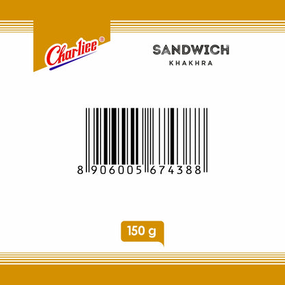 Charliee Sandwich Khakhra 150 g - barcode