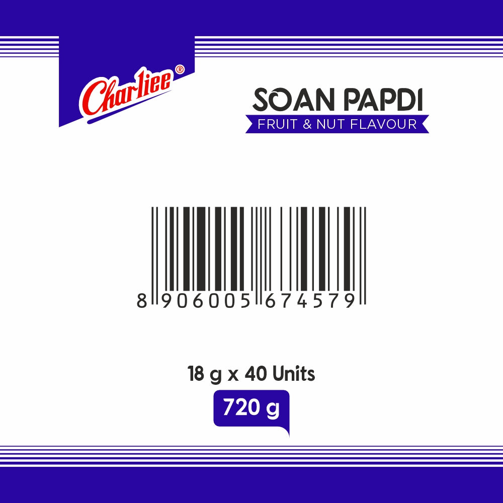 Soan Papdi Fruit & Nut Flavour Jar (15 g * 50 Units) 750 g - barcode
