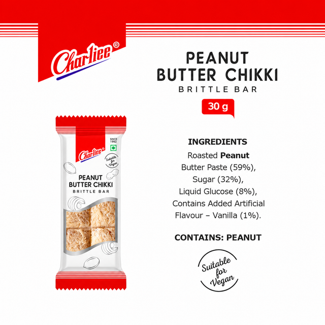Butter Peanut Chikki (30 g * 20 Units) - 01