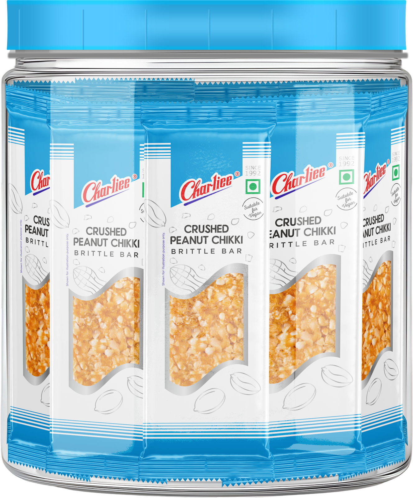 Crushed Peanut Chikki Jar (15 g * 40 Units) - mockup