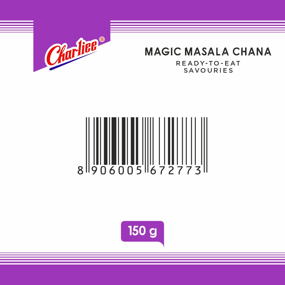 Charliee Magic Masala Chana 150 g - barcode