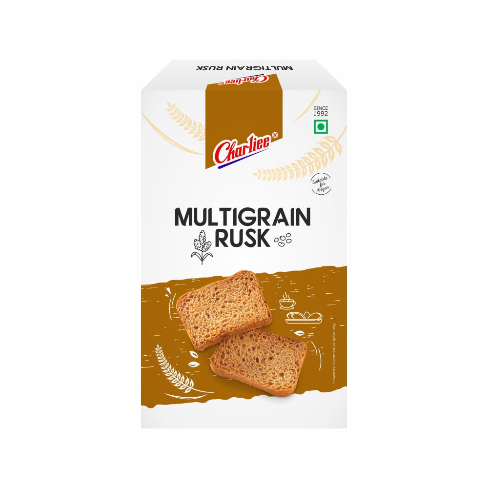 Charliee Multigrain Rusk 200 g - front of pack
