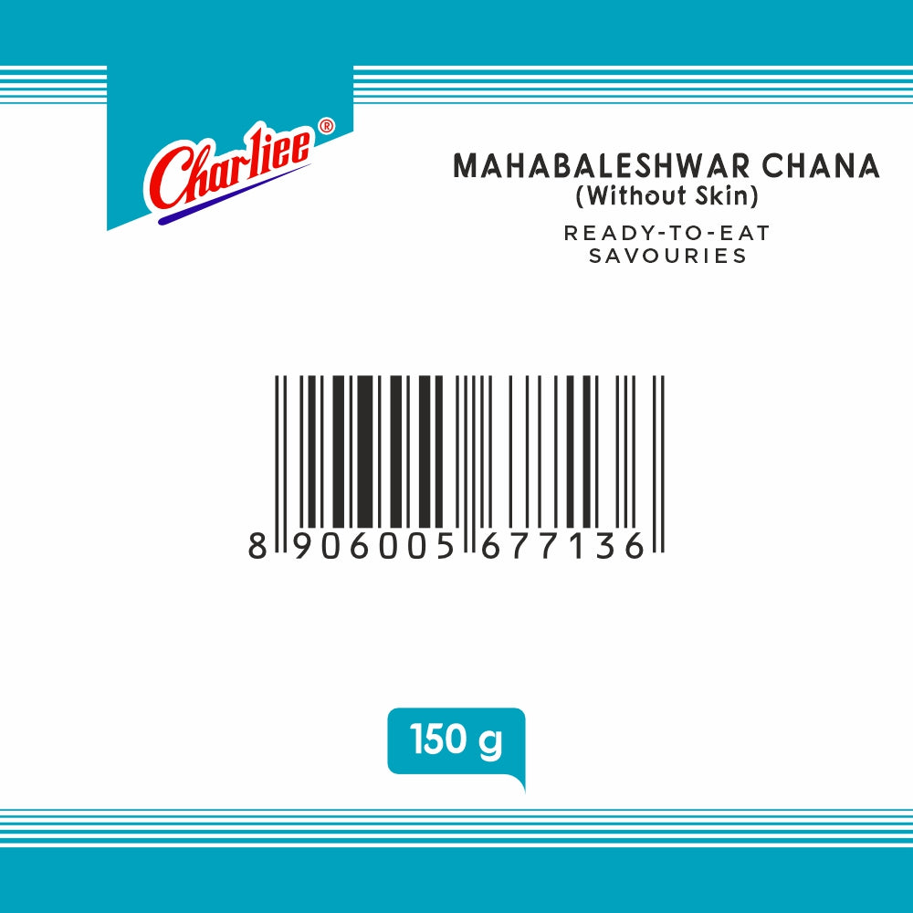 Charliee Mahabaleshwar Chana No Skin 150 g - FSSAI and address