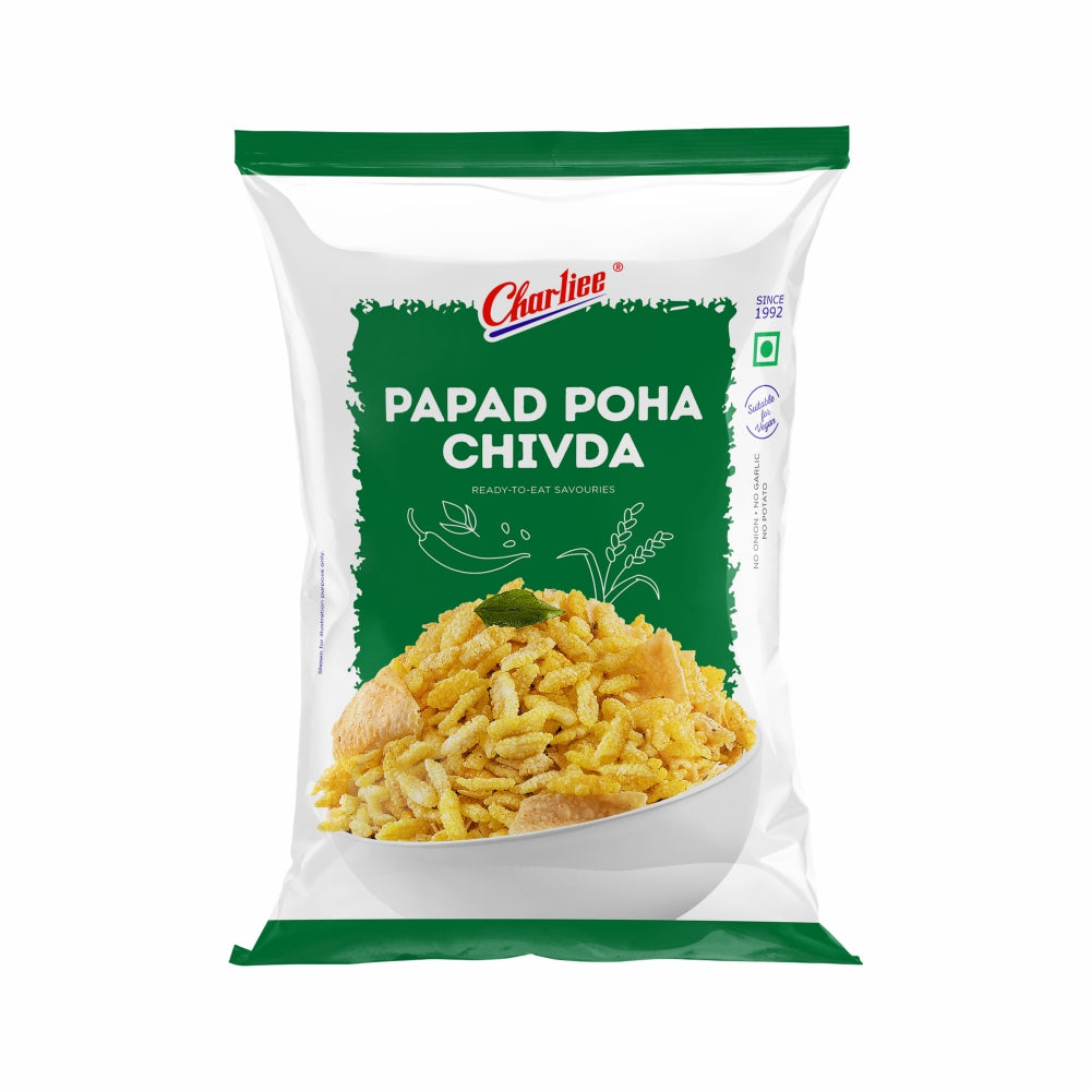 Charliee Papad Poha Chivda 170 g - front of pack