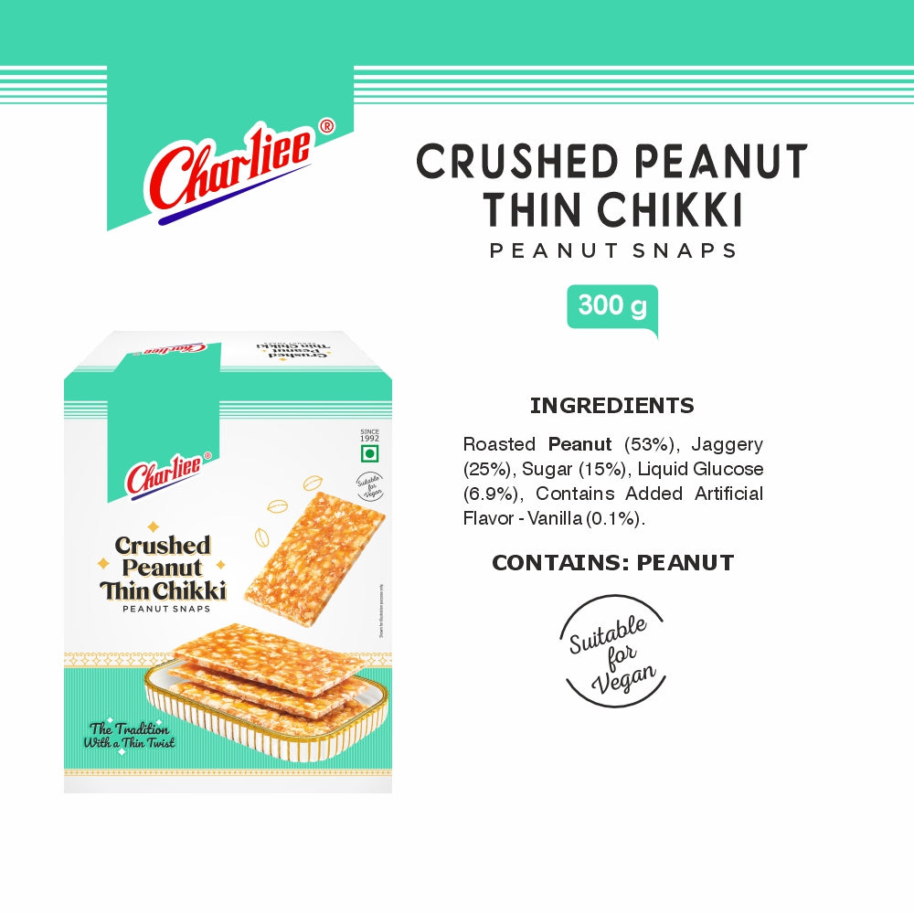 Thin Crushed Peanut Chikki 300 g - ingredients