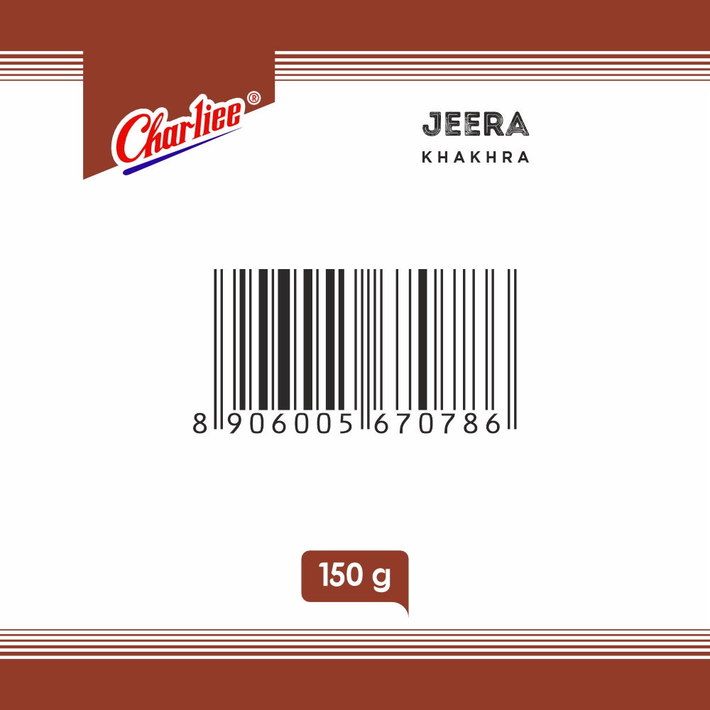 Charliee Jeera Khakhra 150 g - barcode