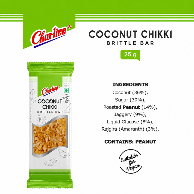 Coconut Peanut Chikki (25 g * 20 Units) - 03