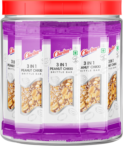 3 IN 1 PEANUT CHIKKI JAR (15G X 40Units)