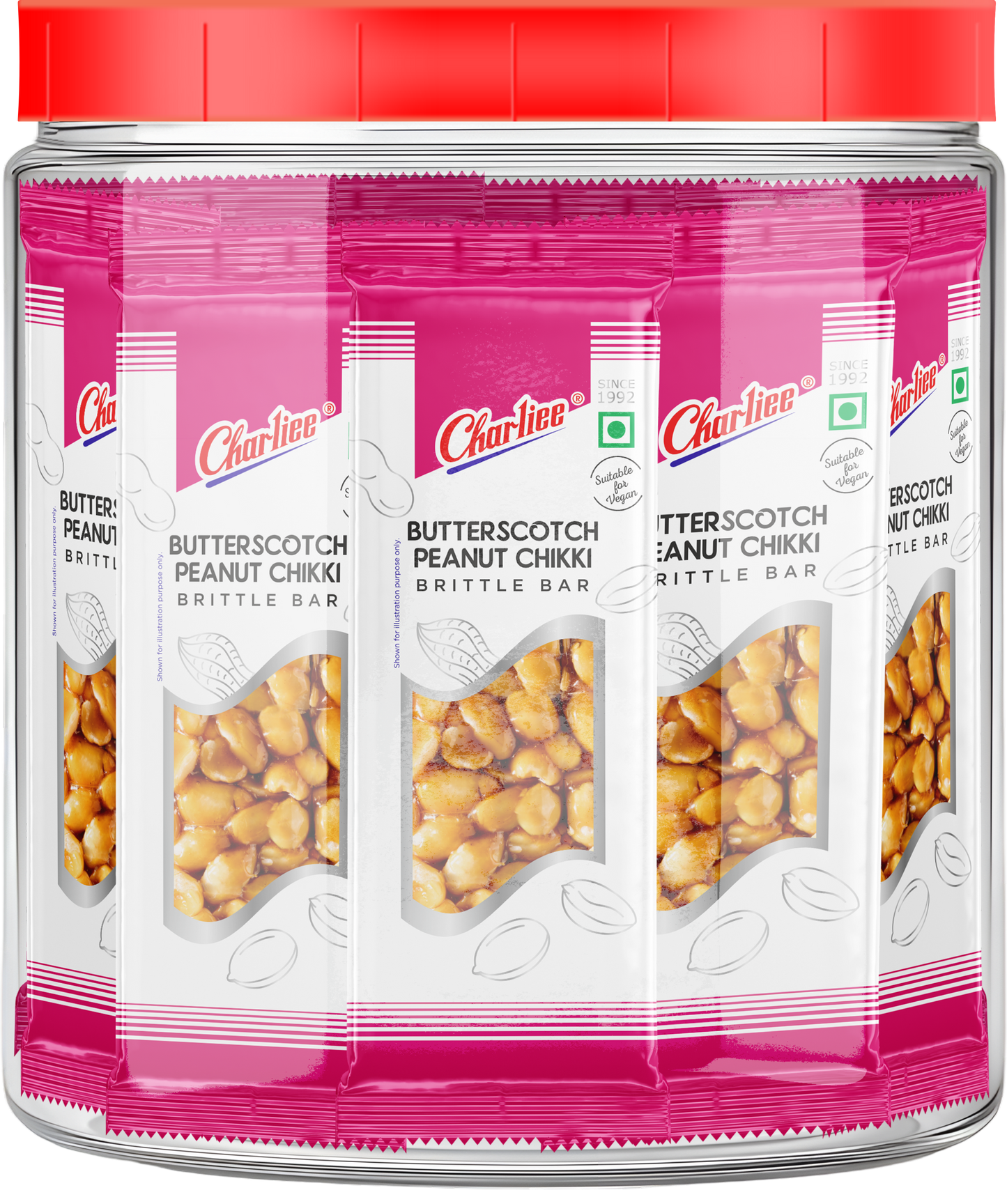 BUTTERSCOTCH PEANUT CHIKKI JAR (15 g X 40 UNITS) 600 g