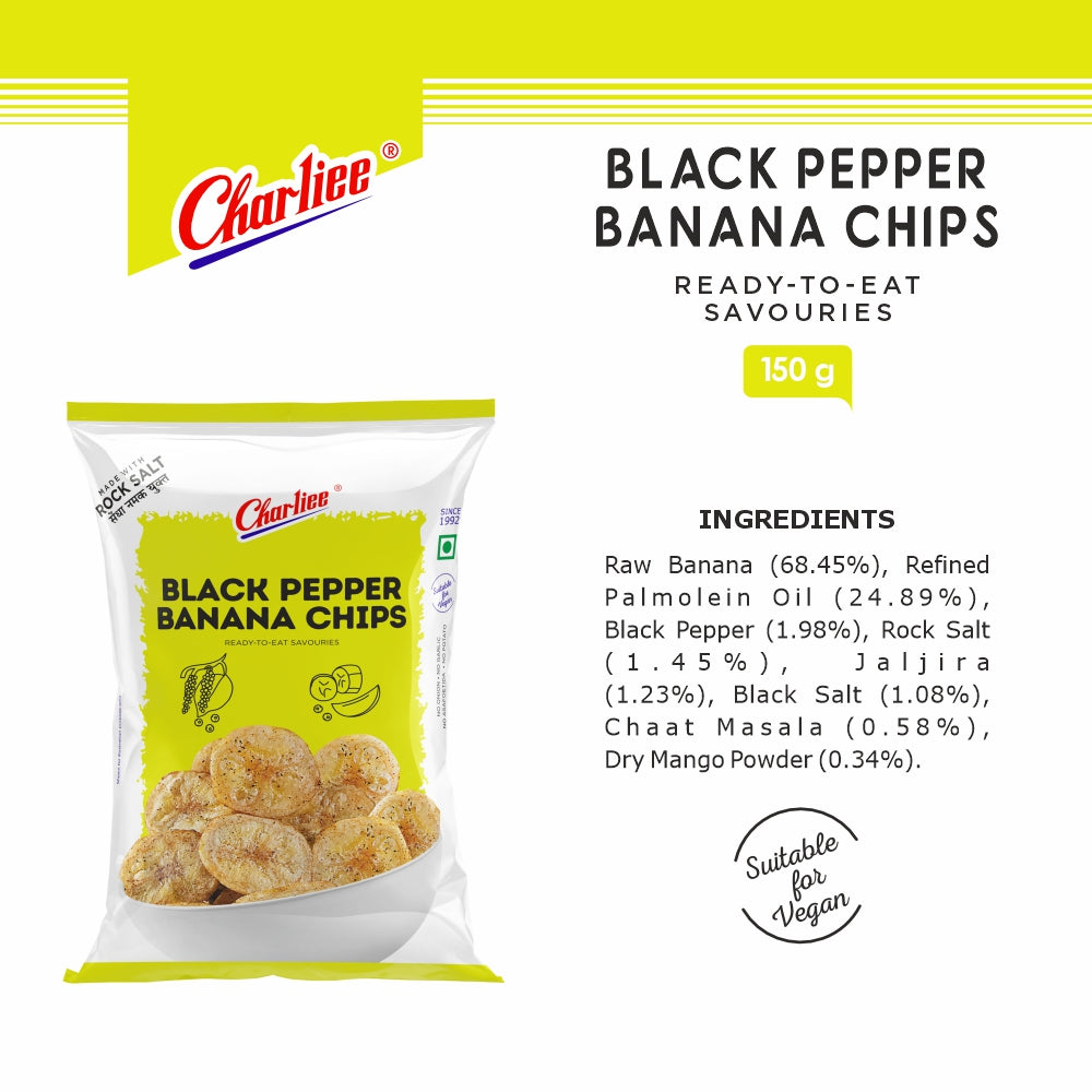 Black Pepper Banana Chips 150 g