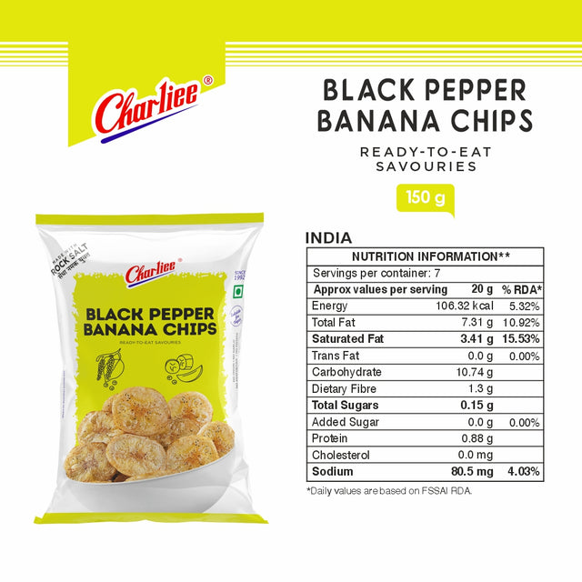 Black Pepper Banana Chips 150 g
