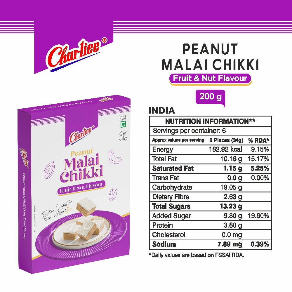 Peanut Malai Chikki Fruit & Nut Flavour 200 g