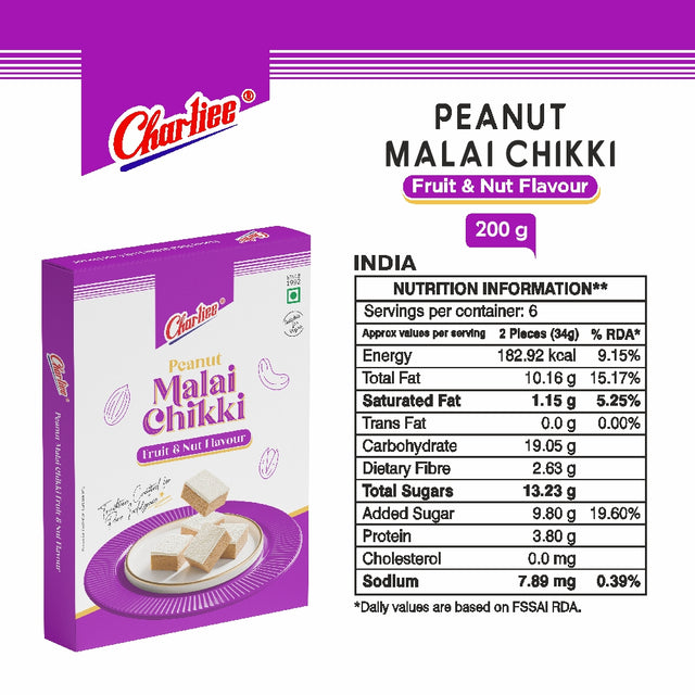 Peanut Malai Chikki Fruit & Nut Flavour 200 g