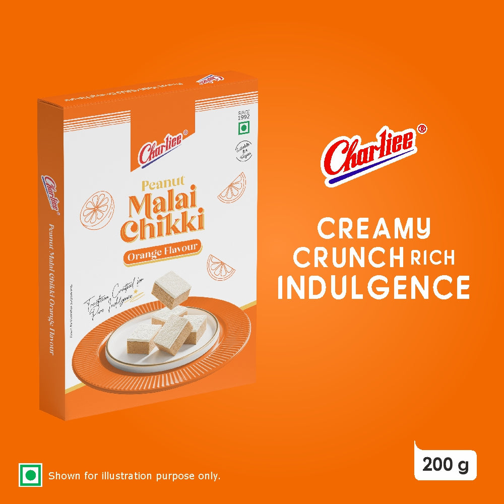 Peanut Malai Chikki Orange Flavour 200 g