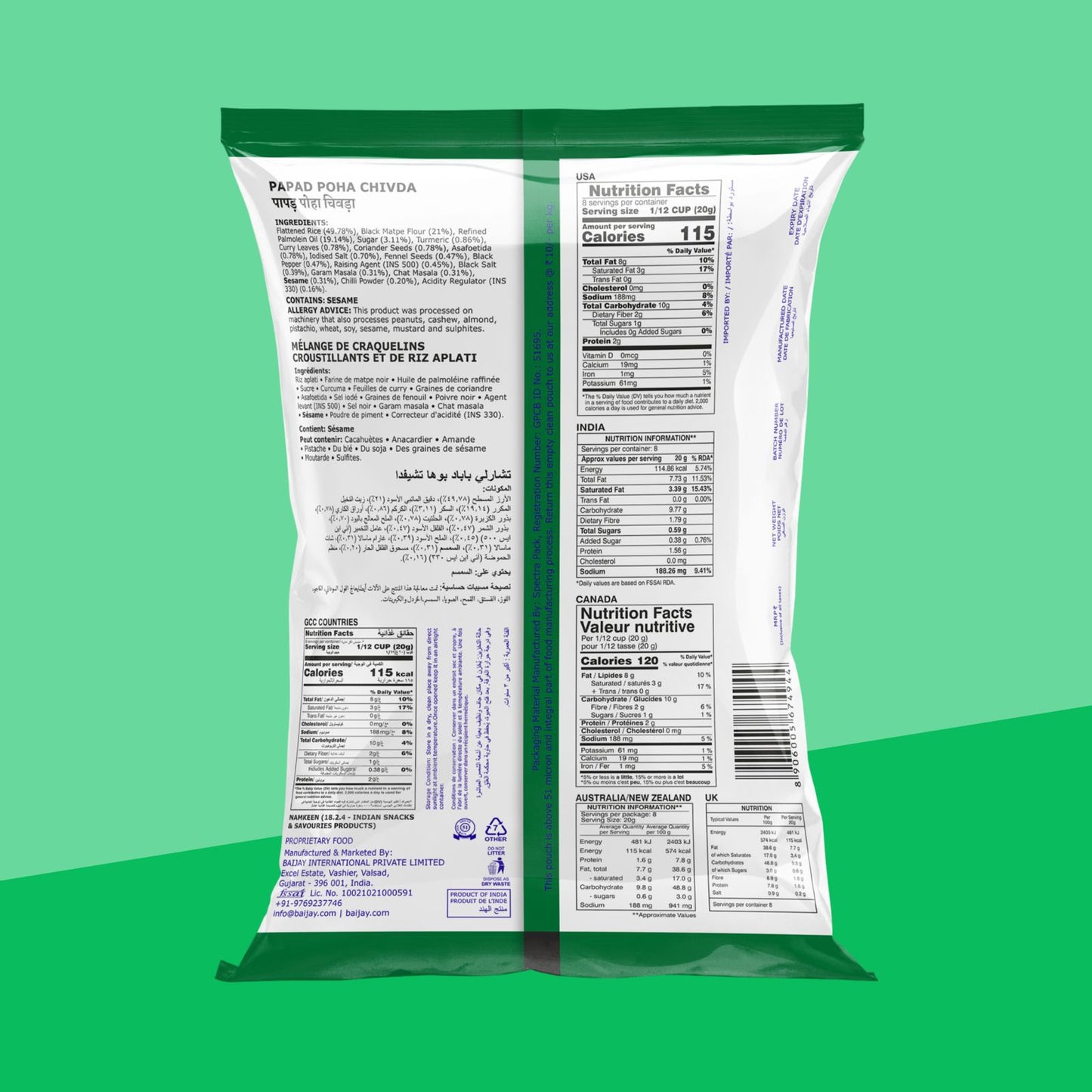 Papad Poha Chivda 170 g